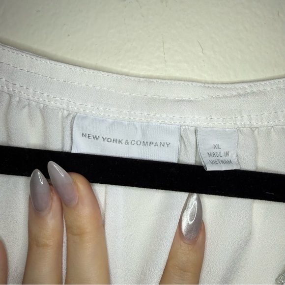 New York & Company | White Casual Blouse - Picture 5 of 6